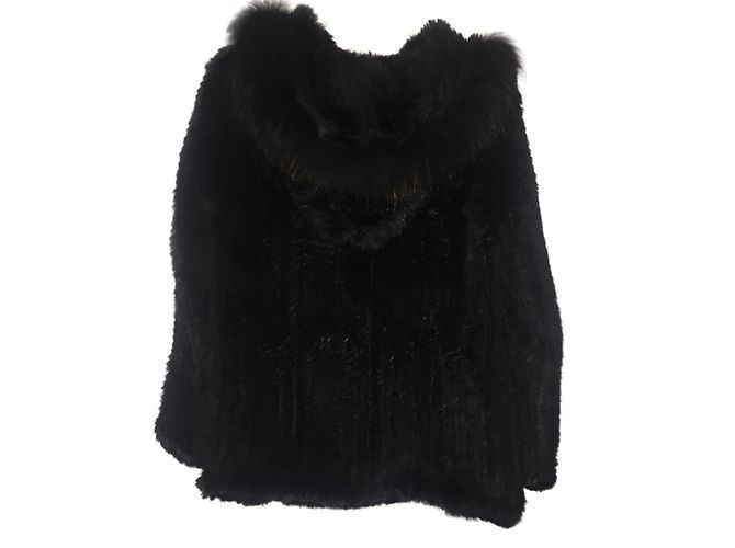 Abrigo de piel de conejo Redskins negro - vista 2