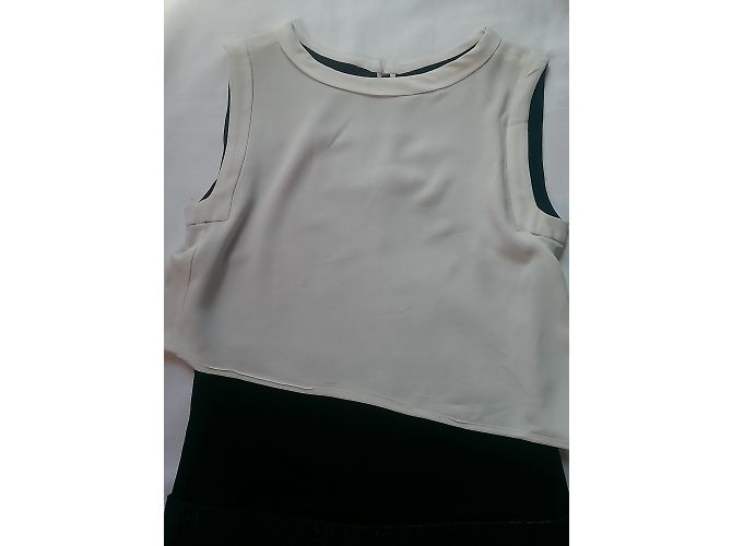 Vestido trompeta Maje Hurray Negro y Crudo - vista 4