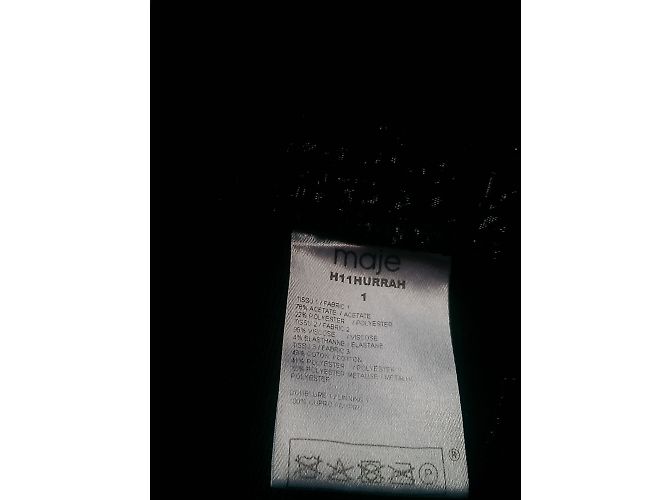 Vestido trompeta Maje Hurray Negro y Crudo - vista 9