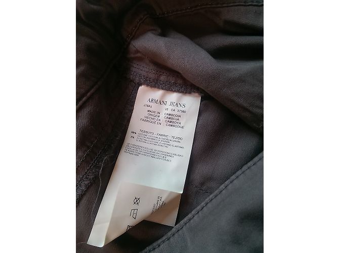 Pantalones rectos Armani Jeans Marrón Claro Algodón Castaño - vista 11