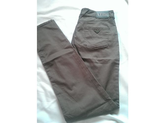 Pantalones rectos Armani Jeans Marrón Claro Algodón Castaño - vista 3