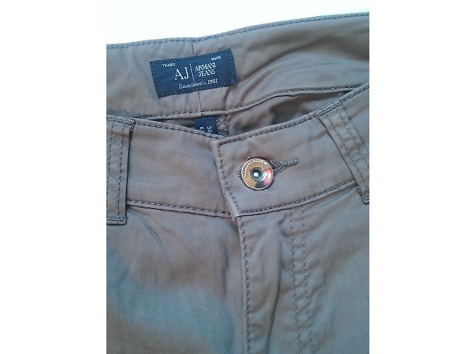 Pantalones rectos Armani Jeans Marrón Claro Algodón Castaño - vista 5