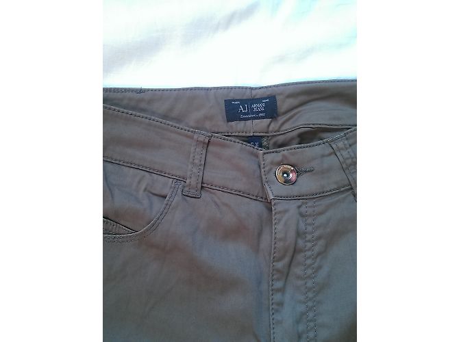 Pantalones rectos Armani Jeans Marrón Claro Algodón Castaño - vista 6