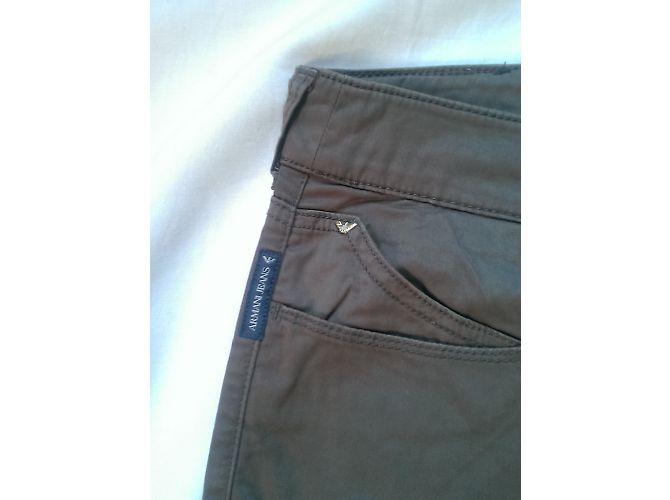 Pantalones rectos Armani Jeans Marrón Claro Algodón Castaño - vista 7