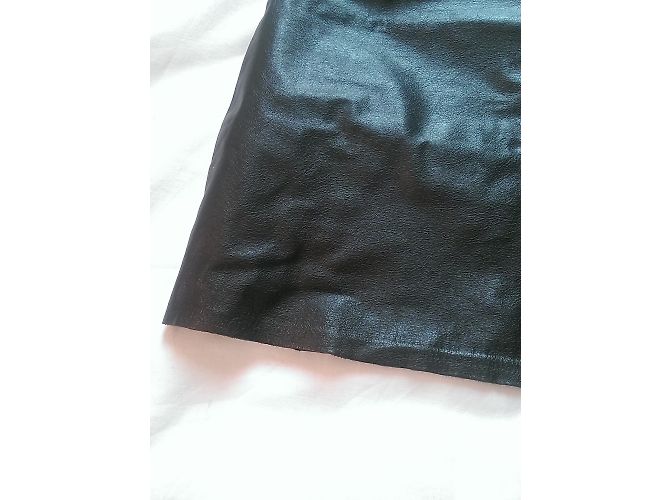 Autre Marque Sisley kurzer Lederrock braun Dunkelbraun - Ansicht 3