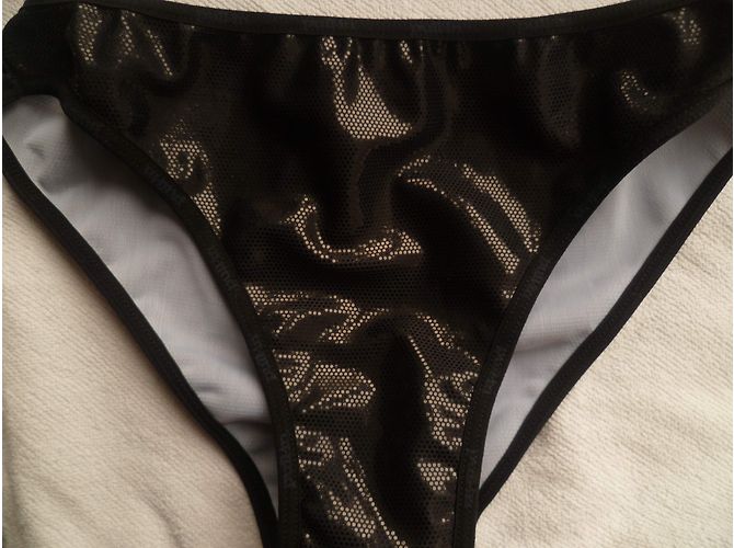 Autre Marque Pull-In Underwear 2-Teiler Badeanzug Schwarz Satin - Ansicht 8