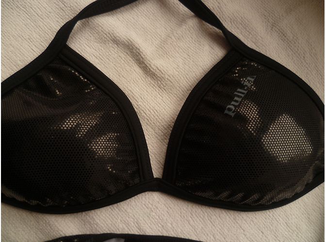 Autre Marque Pull-In Underwear 2-Teiler Badeanzug Schwarz Satin - Ansicht 9
