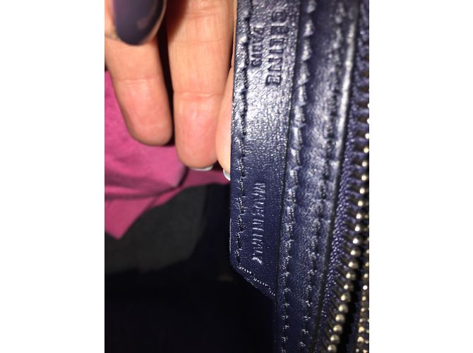 Borsa a mano Céline Luggage blu in pelle - vista 10