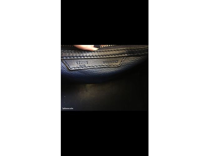 Borsa a mano Céline Luggage blu in pelle - vista 3