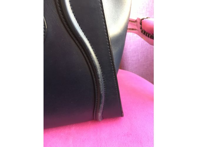 Borsa a mano Céline Luggage blu in pelle - vista 7