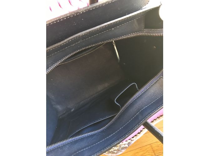Borsa a mano Céline Luggage blu in pelle - vista 8