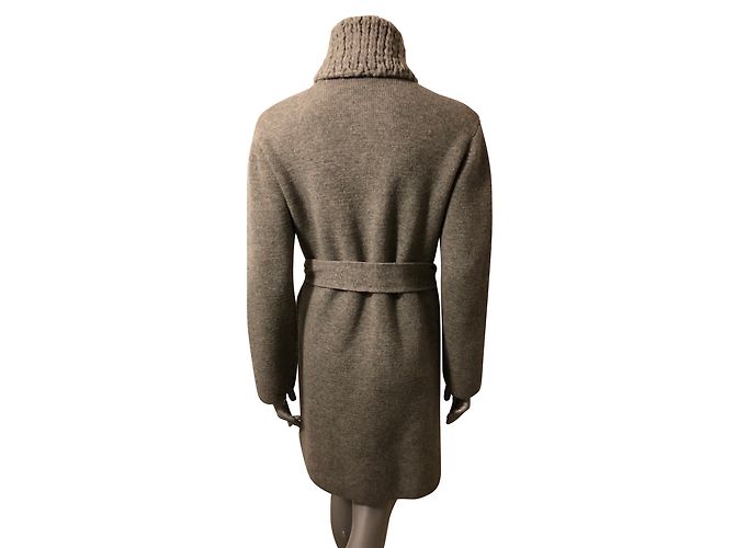 Love Moschino Chaqueta Larga de Lana Gris - vista 2