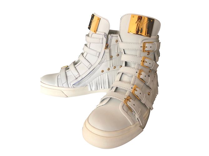 Sneakers Giuseppe Zanotti in pelle bianca 37 Bianco - vista 2