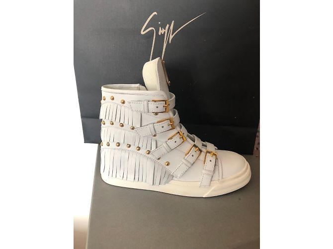 Sneakers Giuseppe Zanotti in pelle bianca 37 Bianco - vista 3