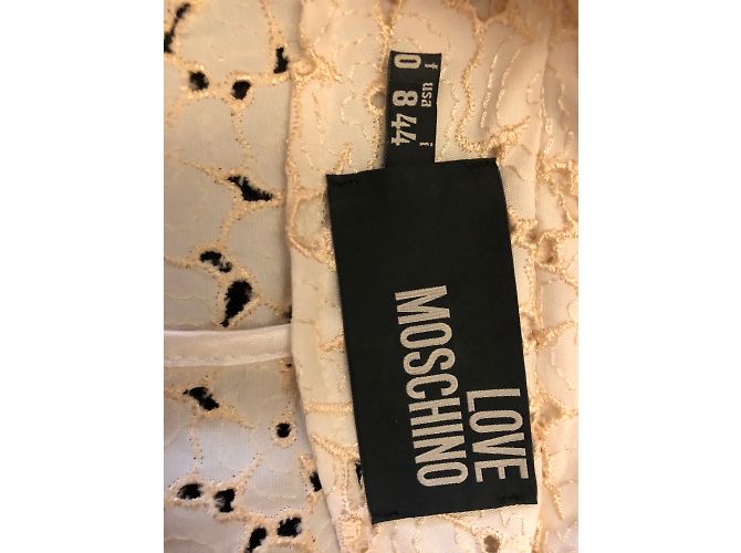 Chaqueta Love Moschino de algodón beige Talla 40 - vista 4
