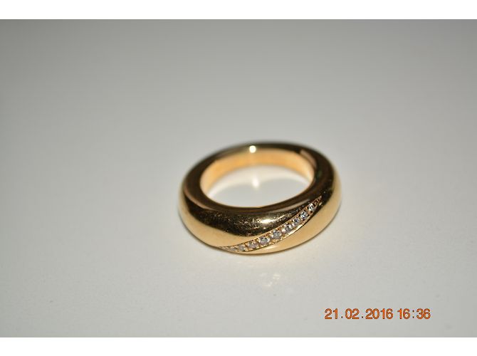 Anello Chaumet, ANELLO in oro giallo e diamanti in perfette condizioni - vista 5