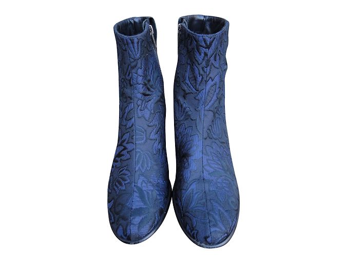 Botas Tibi de brocado azul marino - vista 2