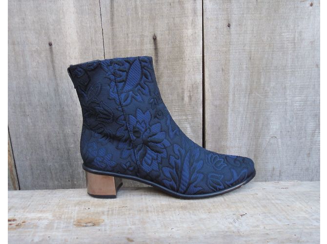 Botas Tibi de brocado azul marino - vista 4