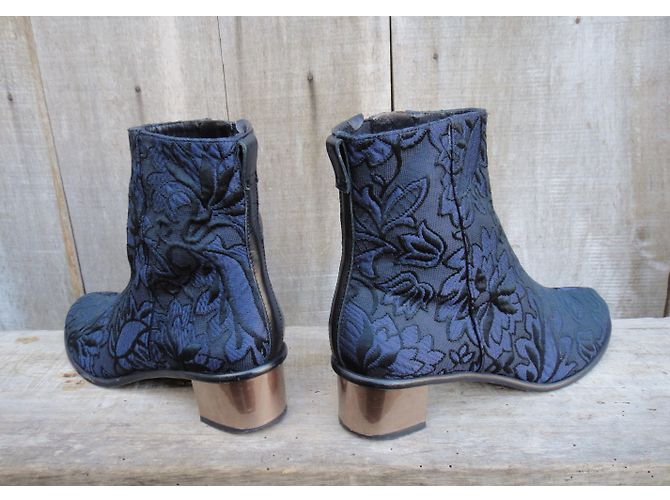 Botas Tibi de brocado azul marino - vista 5