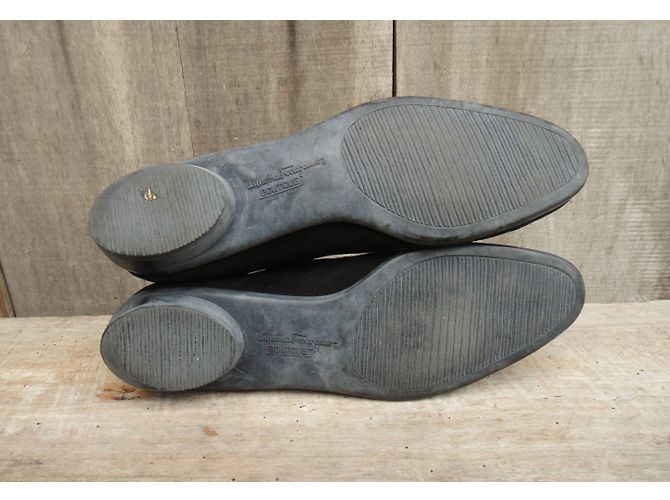 Stivaletti Salvatore Ferragamo Meringa in pelle nera Nero - vista 8