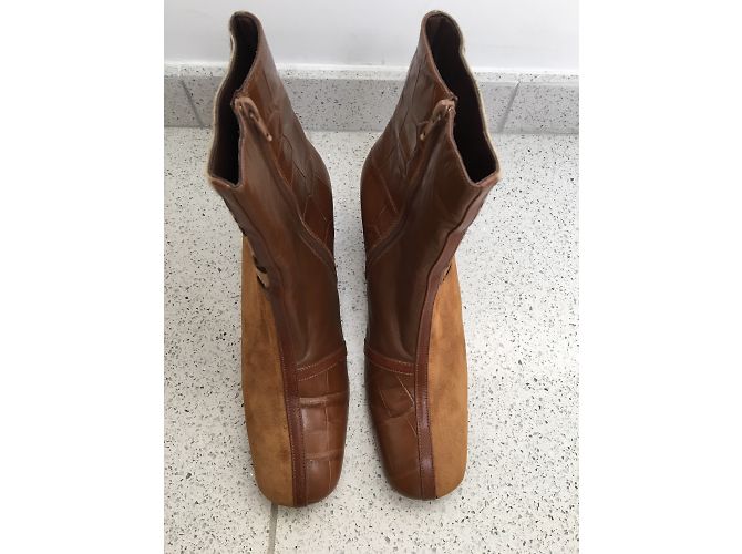 Braccialini Leather Ankle Boots Caramel Leopard Print 39 - view 4