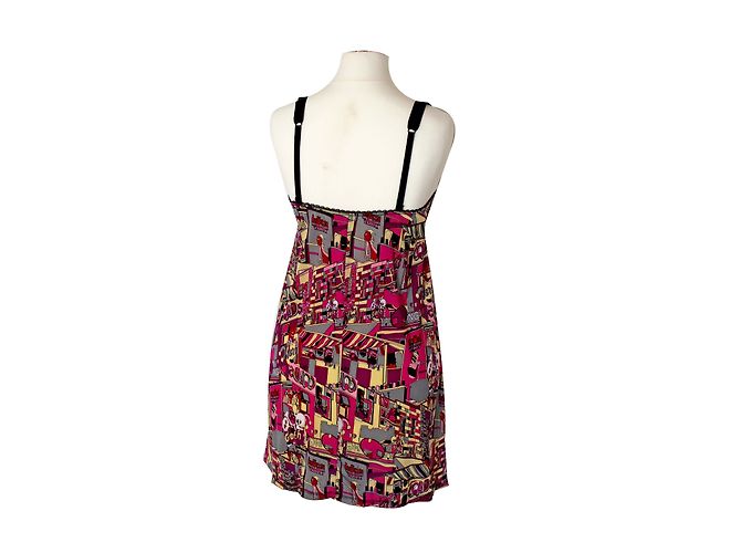 Camisón La Perla Studio de Nylon Negro y Rosa Multicolor - vista 2