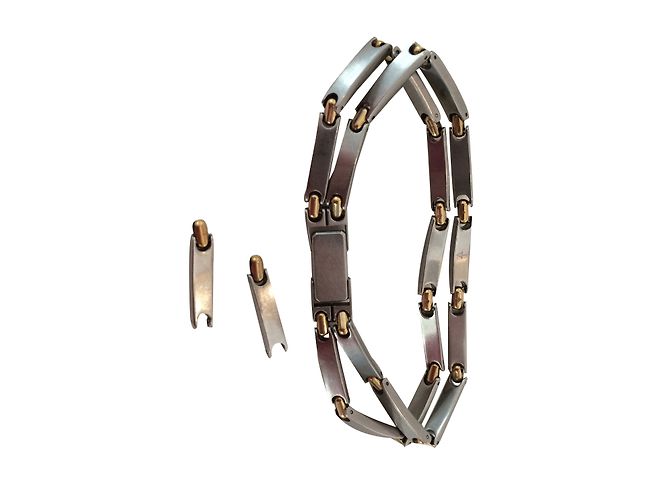 Autre Marque Bracciale Pequignet Moorea in acciaio e oro argentato Argento - vista 2