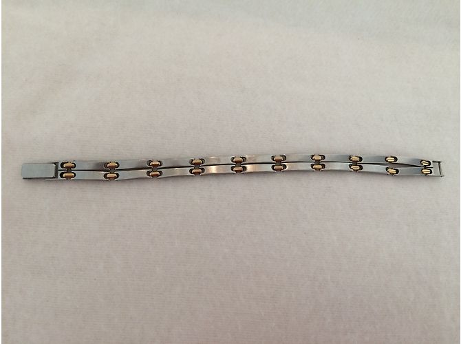 Autre Marque Bracciale Pequignet Moorea in acciaio e oro argentato Argento - vista 3