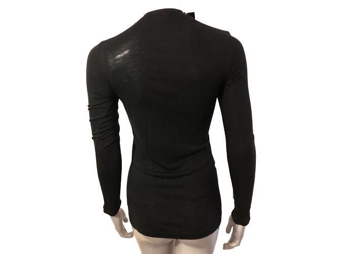 Autre Marque Top a maniche lunghe Amor e Psyche con teschio in paillettes nero oro - vista 2