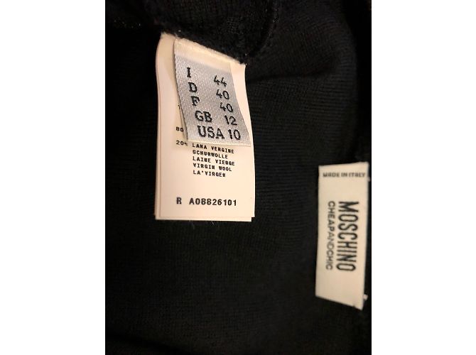 Vestido corto negro Moschino Cheap And Chic de rayón - vista 3