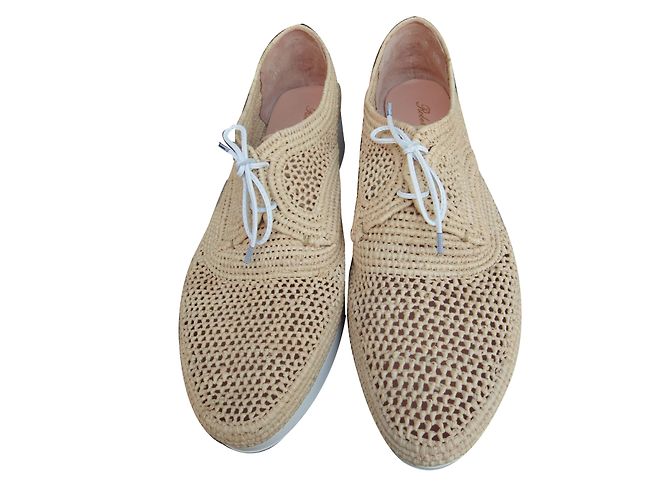 Derbies Robert Clergerie Vicolei Beige de rafia - vista 2