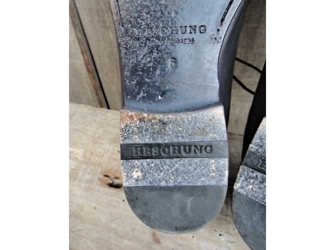 Heschung Cerato Glovecal Richelieu in pelle grigio scuro Grigio antracite - vista 9