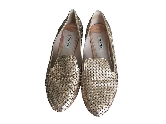 Bailarinas Miu Miu de charol plateado Plata - vista 2