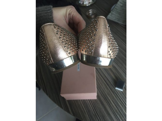 Bailarinas Miu Miu de charol plateado Plata - vista 3