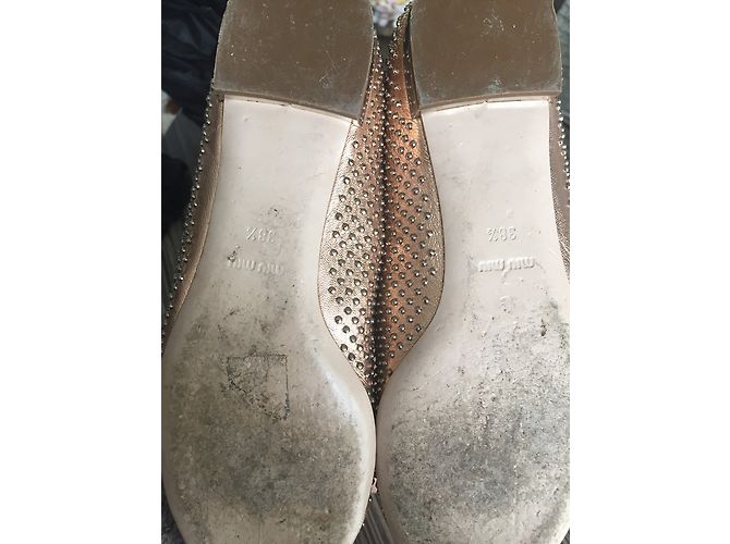 Bailarinas Miu Miu de charol plateado Plata - vista 4