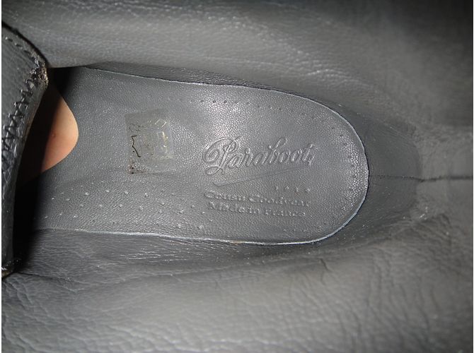 Stivaletti Paraboot in pelle e feltro nero - vista 3