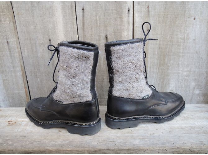 Stivaletti Paraboot in pelle e feltro nero - vista 6