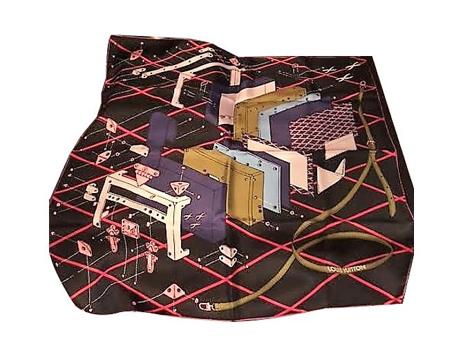Foulard Louis Vuitton Optimal Cobalt in seta blu navy - vista 2