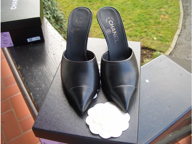 Chanel zuecos Negro - vista 2