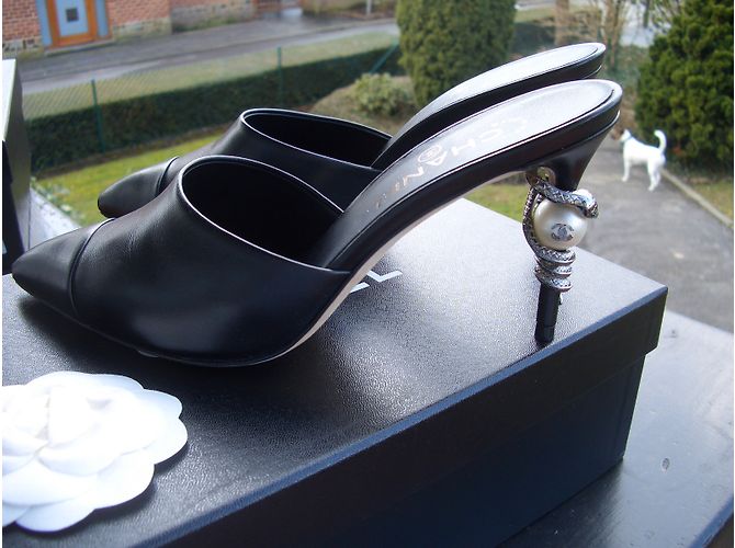 Chanel zuecos Negro - vista 3