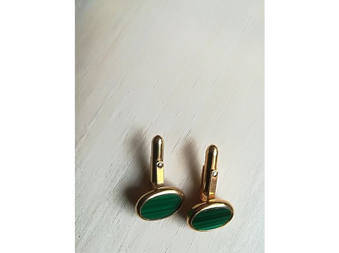 Set di due paia di gemelli Christian Dior in oro - vista 5