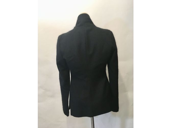 Giacca avvolgente Rick Owens nera in mohair e angora Nero - vista 4