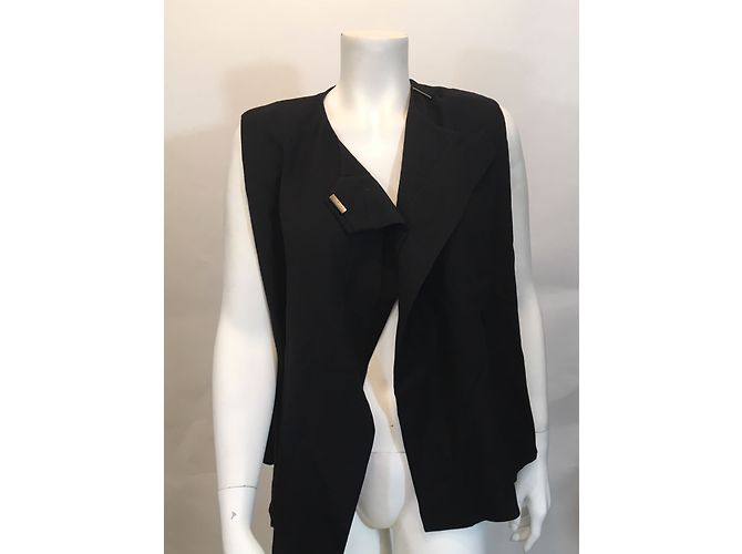 Haider Ackermann Black Sleeveless Wool Viscose Jacket - view 3