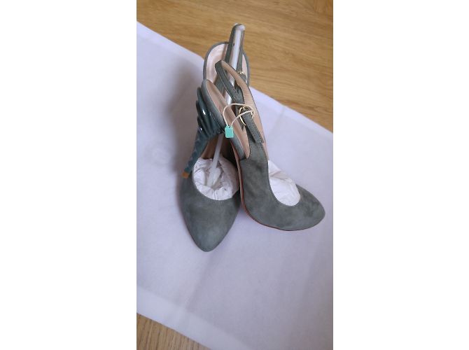 Autre Marque Décolleté Jeremy Ho Suede Khaki 38 Cachi - vista 4