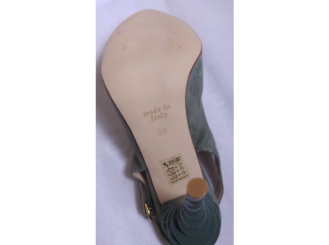 Autre Marque Décolleté Jeremy Ho Suede Khaki 38 Cachi - vista 6