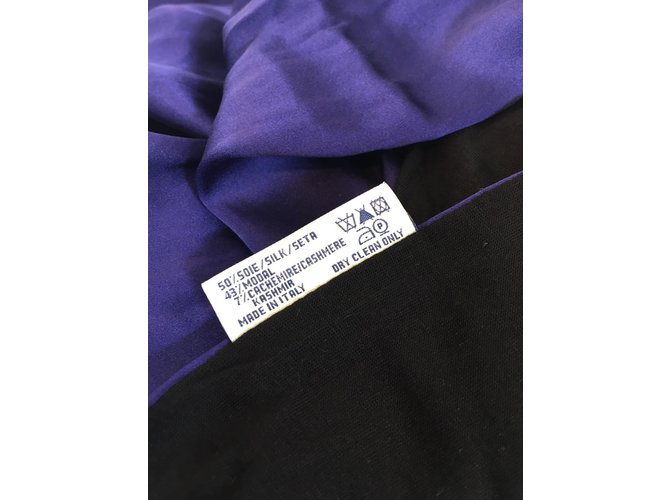 Pierre Louis Mascia Sciarpa Nero Blu navy - vista 2