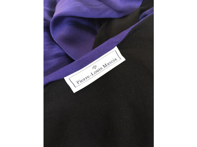 Pierre Louis Mascia Sciarpa Nero Blu navy - vista 3
