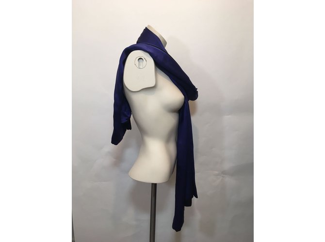 Pierre Louis Mascia Sciarpa Nero Blu navy - vista 4