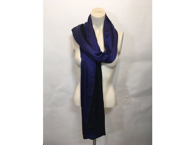 Pierre Louis Mascia Sciarpa Nero Blu navy - vista 5