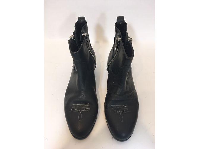 Stivaletti Golden Goose in pelle nera 38 Nero - vista 3
